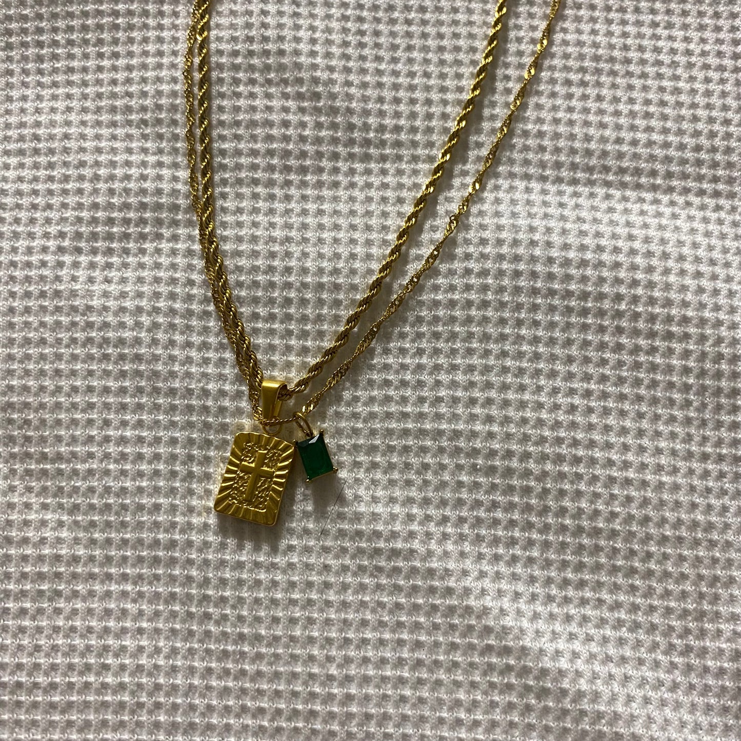 BJ CROSS PLATE PENDANT