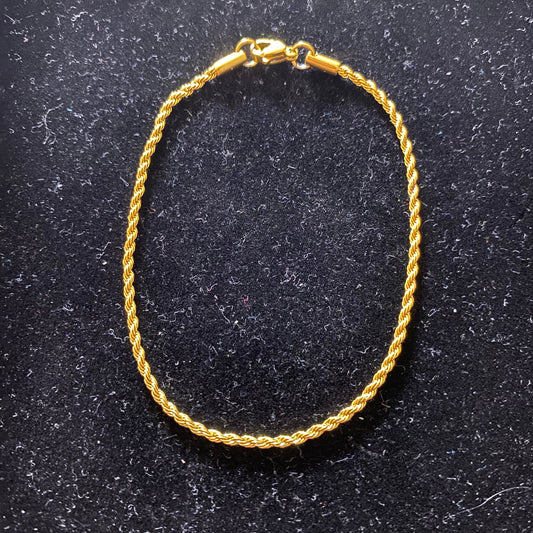 BJ 2MM ROPE CHAIN BRACELET