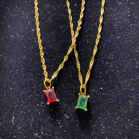 BJ TINY STONE PENDANT