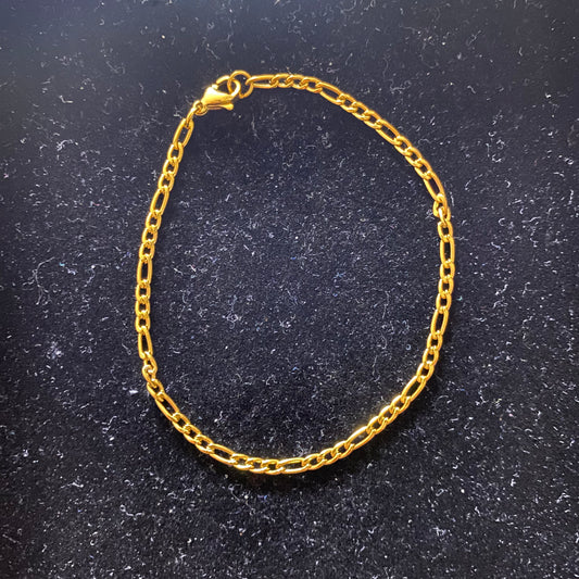 BJ 3MM FIGARO CHAIN BRACELET